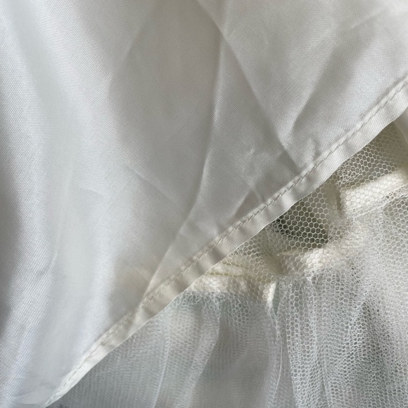 Anthropologie Moulinette Soeurs Sea Isle Dress Sz 8 Mint/IvoryStripe Lace V Nck - Picture 12 of 13